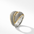 DY Origami Ring in Sterling Silver with 18K Yellow Gold