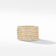 Stax Ring in 18K Yellow Gold with Pave Diamonds