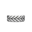 Chevron Band Ring in Sterling Silver, 9mm