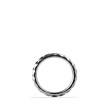 Modern Cable Band Ring in Grey Titanium