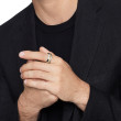 Cable Inset Band Ring in Sterling Silver with 18K Yellow Gold, 8mm