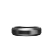 Beveled Band Ring in Black Titanium, 6mm