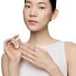 Chatelaine® Ring in Sterling Silver with Blue Topaz and Diamonds, 8mm