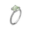 Chatelaine® Ring in Sterling Silver with Prasiolite and Diamonds, 8mm