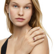 Chatelaine® Ring in Sterling Silver with Rhodolite Garnet and Diamonds, 8mm