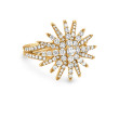 Starburst Ring in 18K Yellow Gold with Diamonds, 20mm