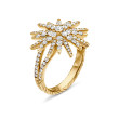 Starburst Ring in 18K Yellow Gold with Diamonds, 20mm