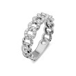 Belmont® Curb Link Band Ring in Sterling Silver with Diamonds, 5mm