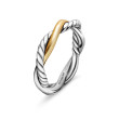 Petite Infinity Band Ring in Sterling Silver with 14K Yellow Gold, 4mm