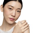 Petite Starburst Ring in Sterling Silver with Pave Diamonds