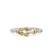 Petite Buckle Ring in Sterling Silver with 18K Yellow Gold, 2mm