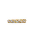 Cable Edge™ Band Ring in Recycled 18K Yellow Gold with Pave Diamonds