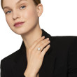 DY Elements® Swivel Ring in 18K Yellow Gold with Black Onyx Reversible to Mother of Pearl and Diamonds, 15mm