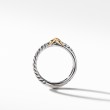 Petite X Ring in Sterling Silver with 18K Yellow Gold, 4mm