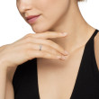 Petite X Ring in Sterling Silver with Diamonds, 4mm