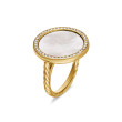 DY Elements® Ring in 18K Yellow Gold with Mother of Pearl and Pave Diamonds