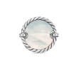 DY Elements® Ring in Sterling Silver with Mother of Pearl and Pave Diamonds