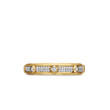 Modern Renaissance Band Ring in 18K Yellow Gold with Full Pave Diamonds