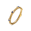 Cable Collectibles® Stack Ring in 18K Yellow Gold with Blue Sapphires, 2mm