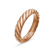 Sculpted Cable Band Ring in 18K Rose Gold, 4.6mm