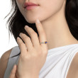 Petite Cable Ring in Sterling Silver with 14K Yellow Gold and Lapis Lazuli, 2.8mm