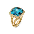 Albion® Ring in 18K Yellow Gold with Hampton Blue Topaz and Diamonds, 15mm