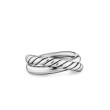 Crossover Two Row Ring in Sterling Silver, 7.4mm