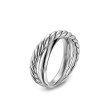 Crossover Two Row Ring in Sterling Silver, 7.4mm