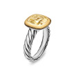 DY Mercer® Color Stone Ring in Sterling Silver with 18K Yellow Gold and Champagne Citrine, 10mm