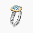 DY Mercer® Color Stone Ring in Sterling Silver with 18K Yellow Gold and Sky Blue Topaz, 10mm