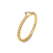 Petite Modern Renaissance® Stack Ring in 18K Yellow Gold with Diamond, 4.9mm