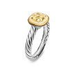 DY Mercer® Color Stone Ring in Sterling Silver with 18K Yellow Gold and Champagne Citrine, 7mm