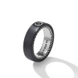 Streamline® Band Ring in Black Titanium with Center Black Diamond