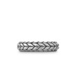 Chevron Beveled Band Ring in Sterling Silver