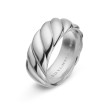 Sculpted Cable Contour Band Ring in Sterling Silver, 9mm