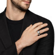 Streamline® Signet Ring in Sterling Silver with Diamonds, 14mm