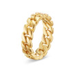 Curb Chain Band Ring in 18K Yellow Gold, 6mm