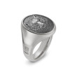 Petrvs® Wolf Signet Ring in Sterling Silver, 21.5mm