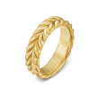 Chevron Band Ring in 18K Yellow Gold, 6.2mm