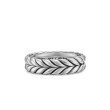 Chevron Band Ring in Sterling Silver, 6.2mm