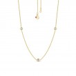 Roberto Coin 18Kt Gold Necklace With 3 Diamond Stations