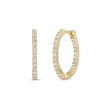 Roberto Coin 18K Yellow Gold Extra Small Inside Outside Diamond Hoop Earrings