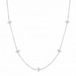 Roberto Coin Diamond 5 Station Flower Necklace