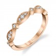 Rose Gold Marquise Shaped Stackable Band - Samantha