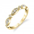 Yellow Gold Marquise Shaped Stackable Band - Samantha