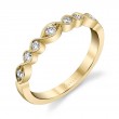 Elegant Yellow Gold Stackable Wedding Band - Roseanne