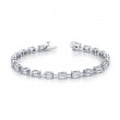 8.36 Carat 18k Emerald Cut Diamonds Straight Line Bracelet