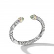 Cable Classics Bracelet in Sterling Silver with Prasiolite and 14K Yellow Gold