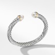 Cable Classics Bracelet in Sterling Silver with Pearls and 14K Yellow Gold