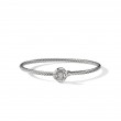 Infinity Bracelet in Sterling Silver with Pave Diamonds